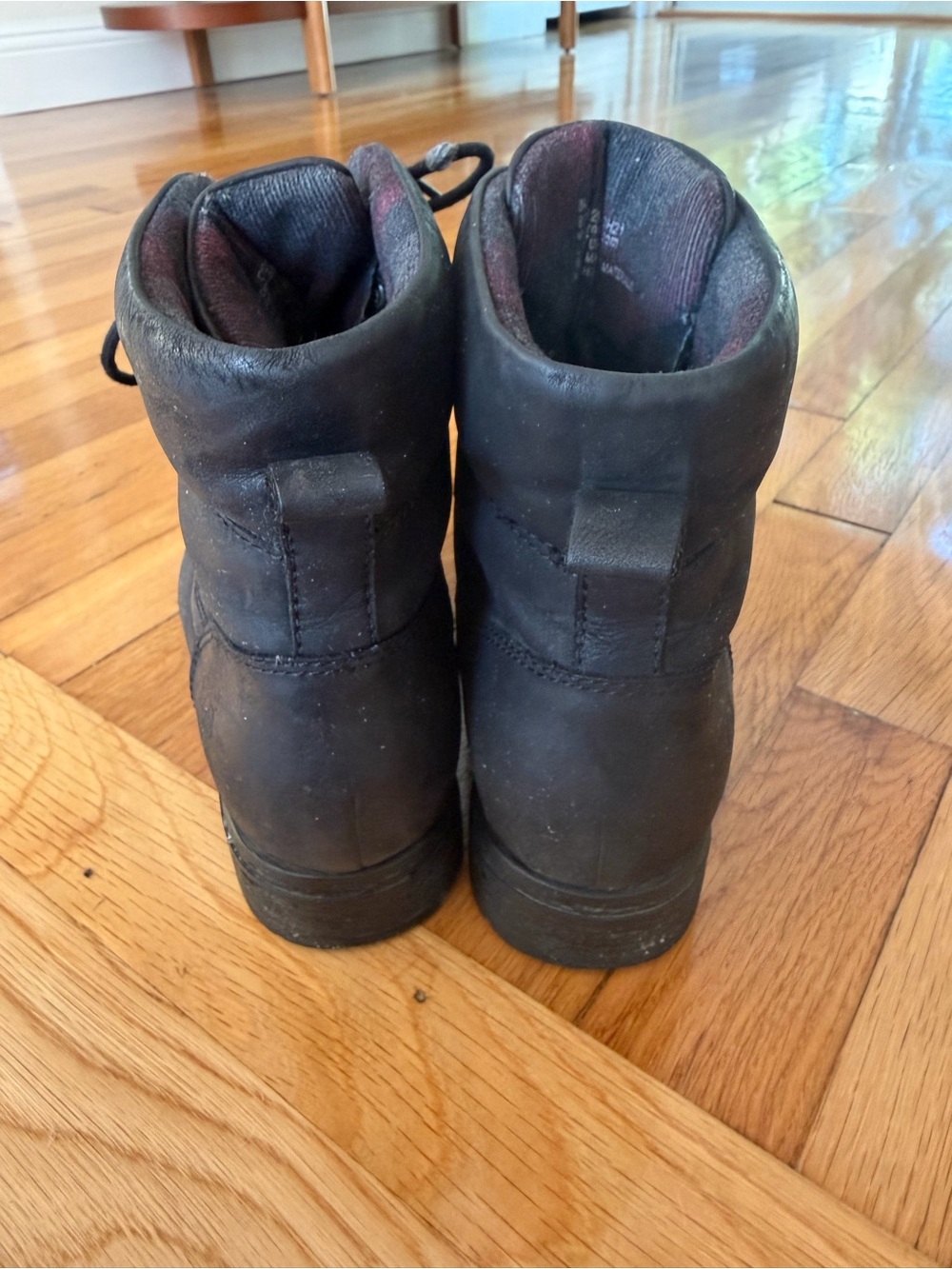 Born Codi black waterproof suede lace up ankle boots size 8 - Picture 4 of 8